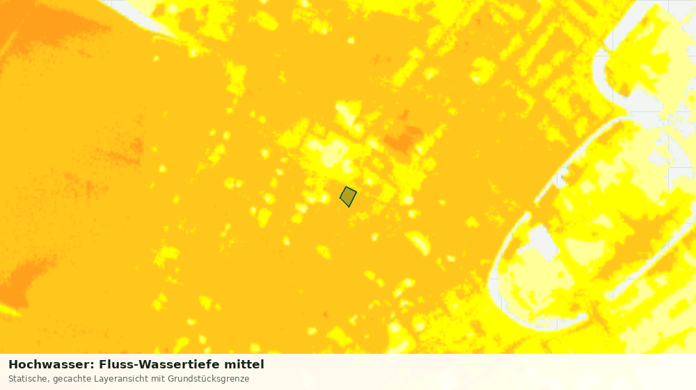 Statische Kartenansicht: Hochwasser: Fluss-Wassertiefe mittel