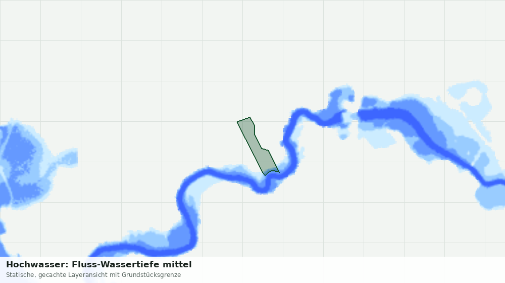 Statische Kartenansicht: Hochwasser: Fluss-Wassertiefe mittel