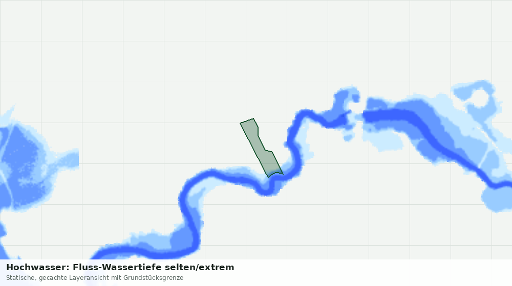 Statische Kartenansicht: Hochwasser: Fluss-Wassertiefe selten/extrem