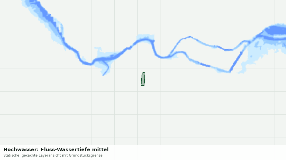 Statische Kartenansicht: Hochwasser: Fluss-Wassertiefe mittel