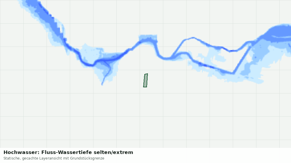 Statische Kartenansicht: Hochwasser: Fluss-Wassertiefe selten/extrem
