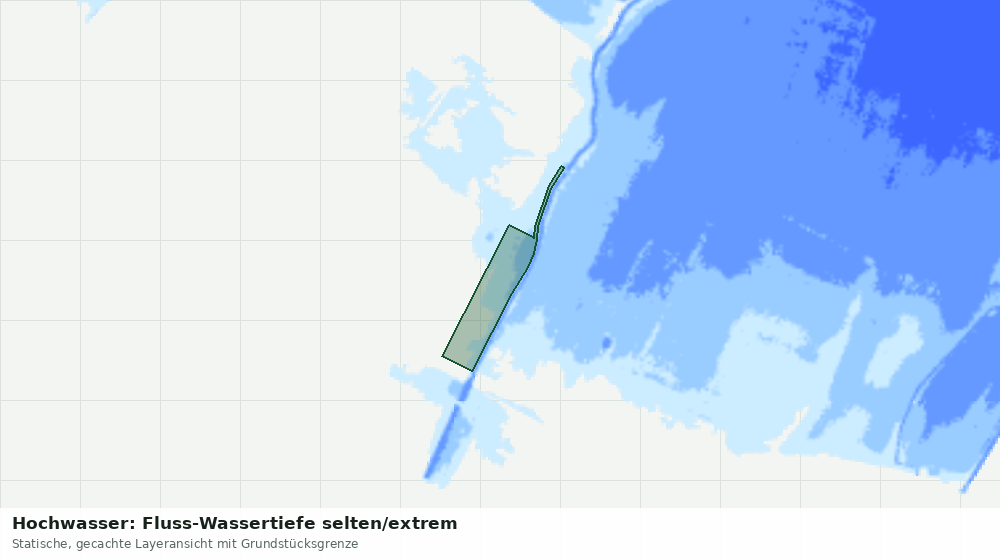 Statische Kartenansicht: Hochwasser: Fluss-Wassertiefe selten/extrem