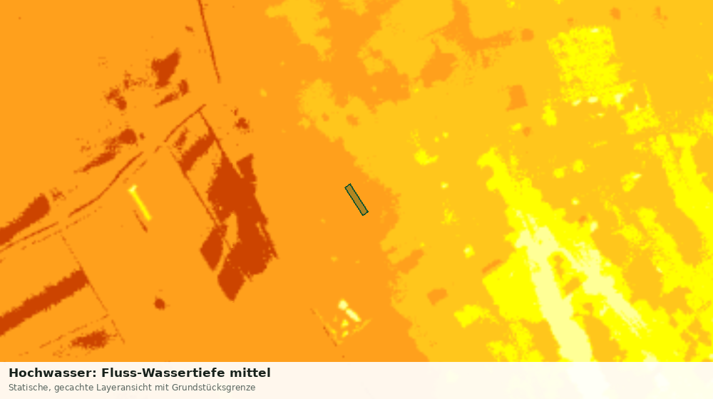 Statische Kartenansicht: Hochwasser: Fluss-Wassertiefe mittel