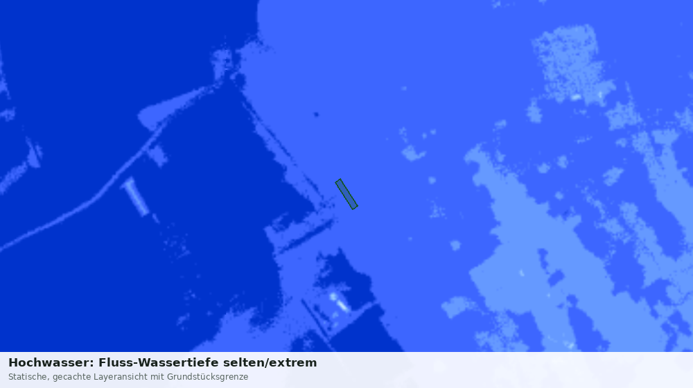 Statische Kartenansicht: Hochwasser: Fluss-Wassertiefe selten/extrem