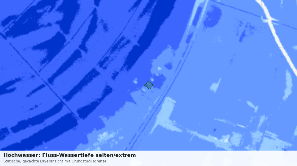 Statische Kartenansicht: Hochwasser: Fluss-Wassertiefe selten/extrem