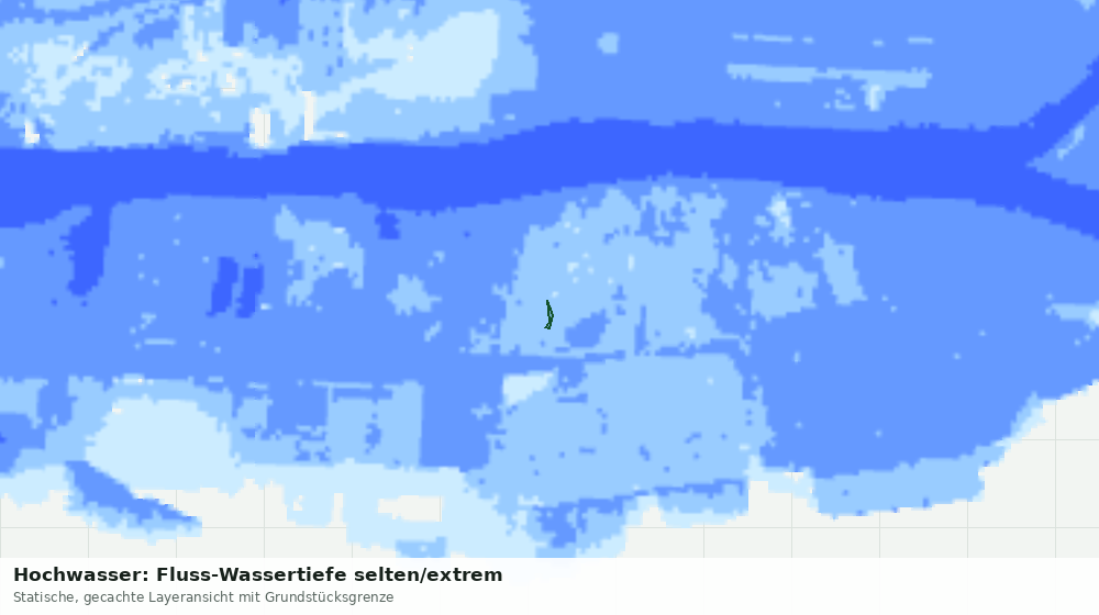 Statische Kartenansicht: Hochwasser: Fluss-Wassertiefe selten/extrem