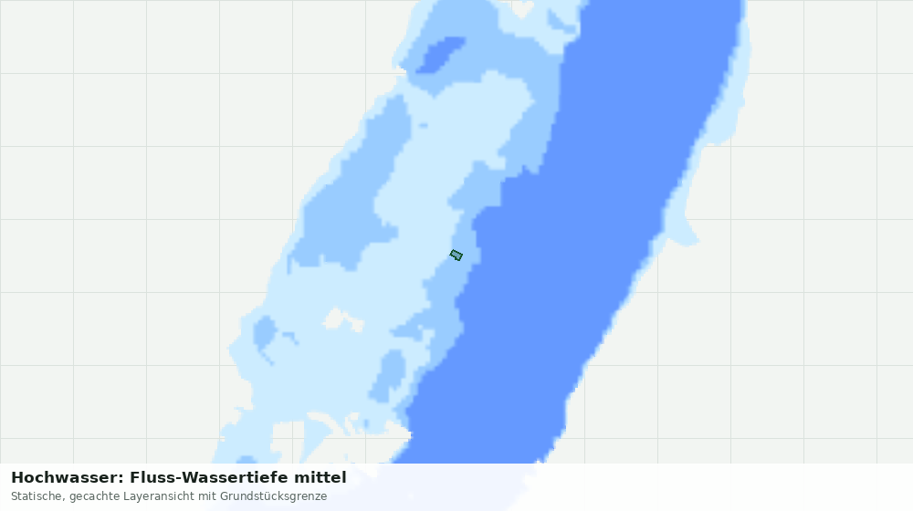 Statische Kartenansicht: Hochwasser: Fluss-Wassertiefe mittel