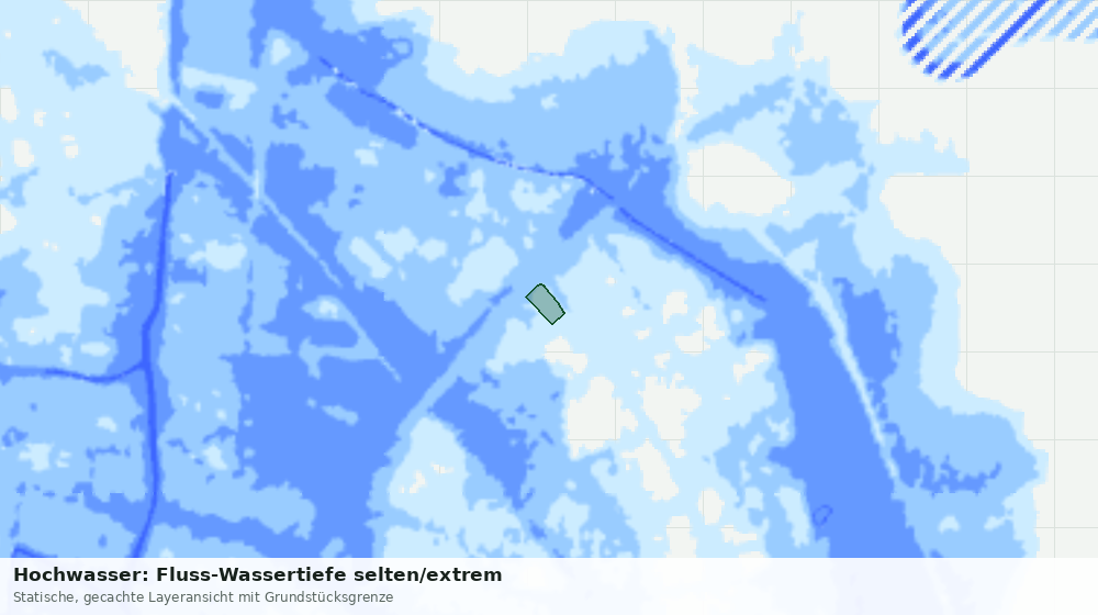 Statische Kartenansicht: Hochwasser: Fluss-Wassertiefe selten/extrem