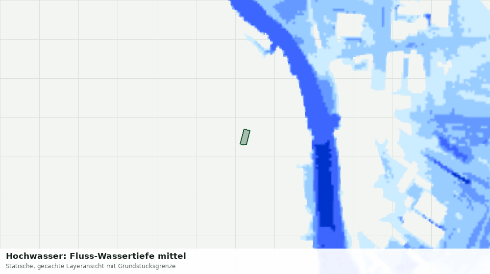 Statische Kartenansicht: Hochwasser: Fluss-Wassertiefe mittel