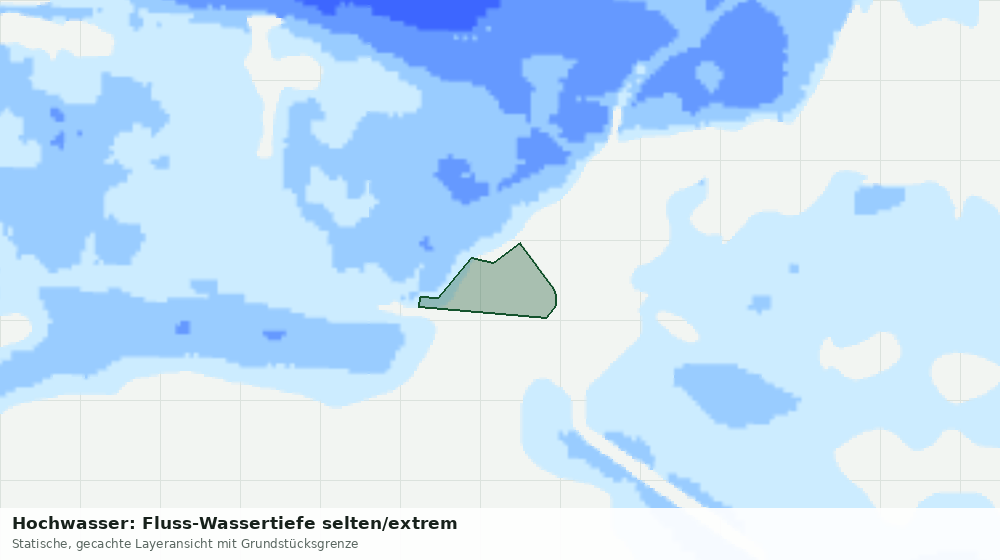 Statische Kartenansicht: Hochwasser: Fluss-Wassertiefe selten/extrem
