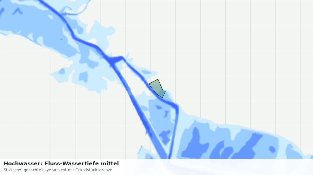 Statische Kartenansicht: Hochwasser: Fluss-Wassertiefe mittel