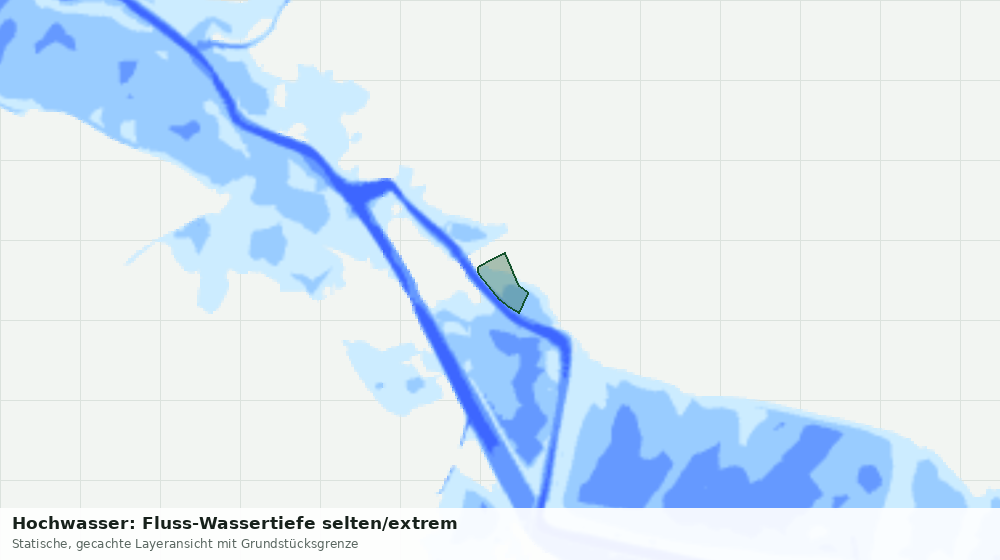 Statische Kartenansicht: Hochwasser: Fluss-Wassertiefe selten/extrem