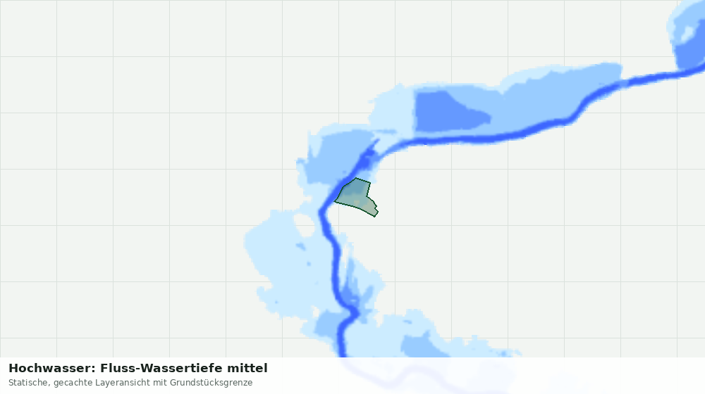 Statische Kartenansicht: Hochwasser: Fluss-Wassertiefe mittel