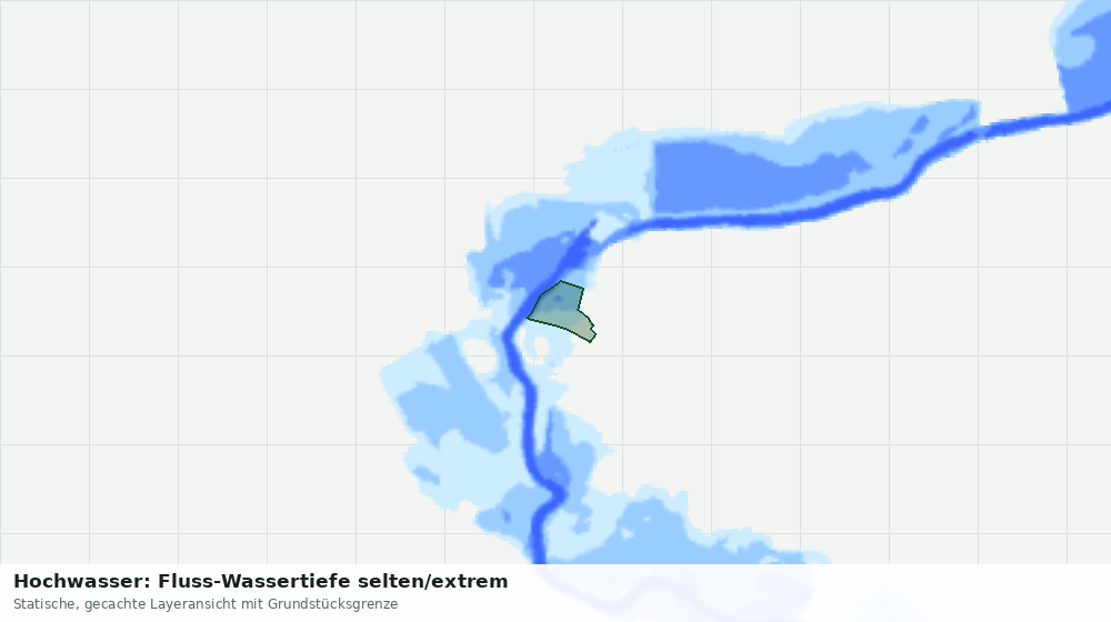 Statische Kartenansicht: Hochwasser: Fluss-Wassertiefe selten/extrem