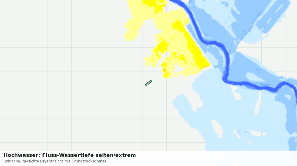 Statische Kartenansicht: Hochwasser: Fluss-Wassertiefe selten/extrem