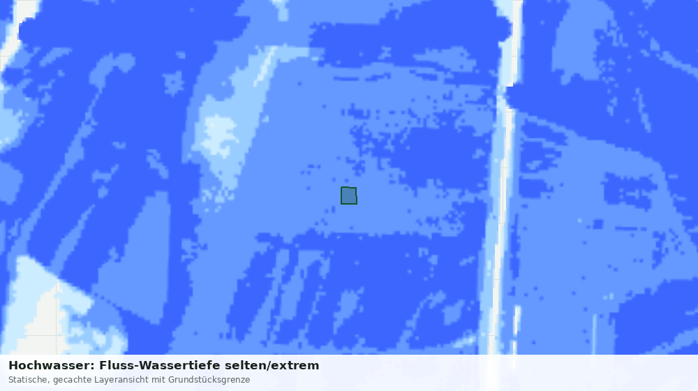 Statische Kartenansicht: Hochwasser: Fluss-Wassertiefe selten/extrem