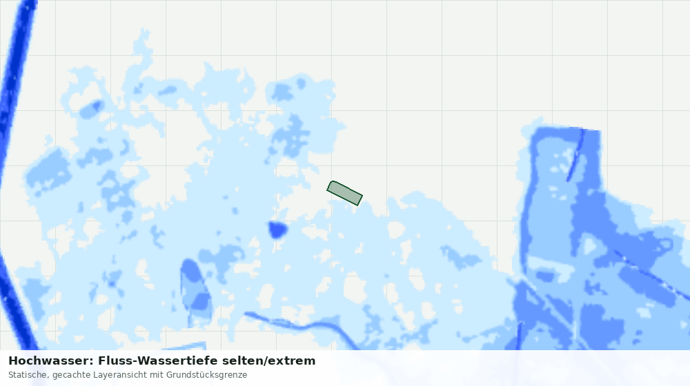 Statische Kartenansicht: Hochwasser: Fluss-Wassertiefe selten/extrem