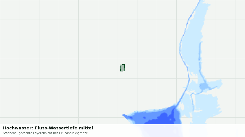Statische Kartenansicht: Hochwasser: Fluss-Wassertiefe mittel