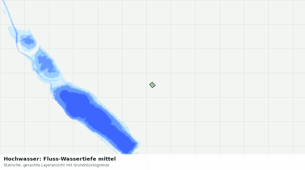 Statische Kartenansicht: Hochwasser: Fluss-Wassertiefe mittel