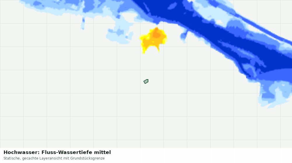 Statische Kartenansicht: Hochwasser: Fluss-Wassertiefe mittel