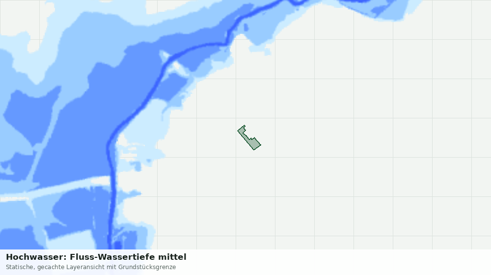 Statische Kartenansicht: Hochwasser: Fluss-Wassertiefe mittel