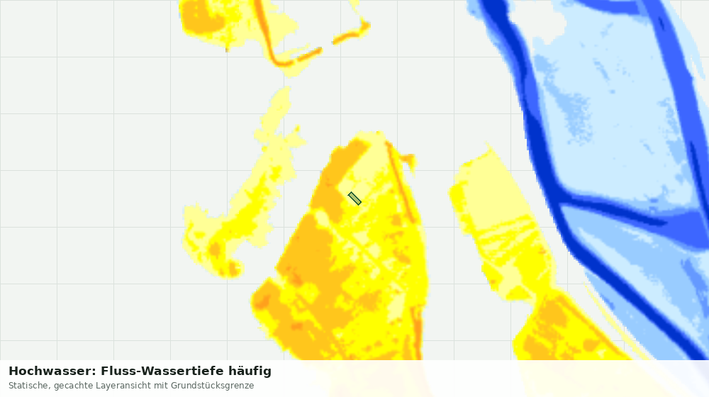 Statische Kartenansicht: Hochwasser: Fluss-Wassertiefe häufig