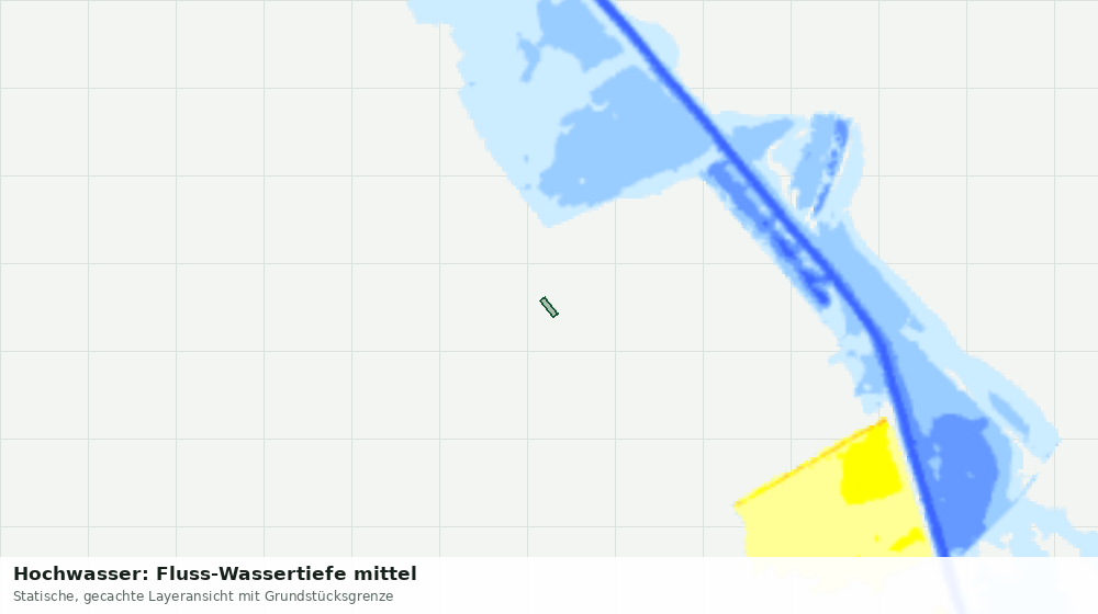 Statische Kartenansicht: Hochwasser: Fluss-Wassertiefe mittel