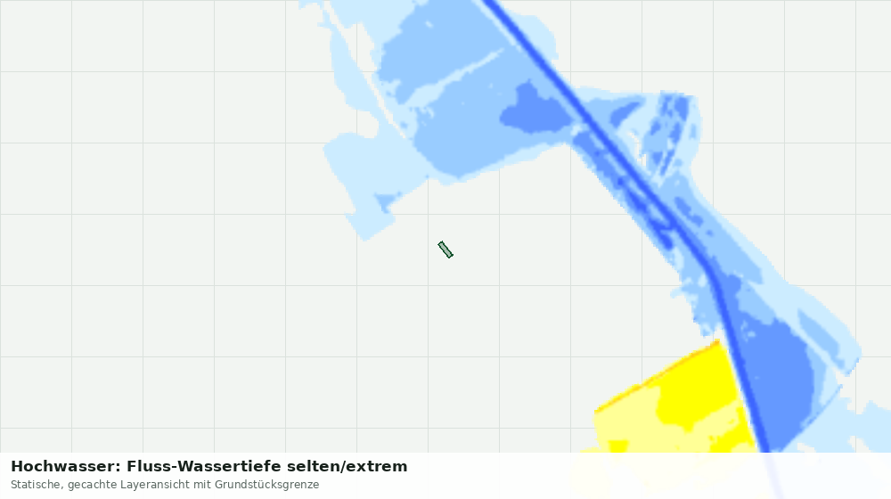 Statische Kartenansicht: Hochwasser: Fluss-Wassertiefe selten/extrem