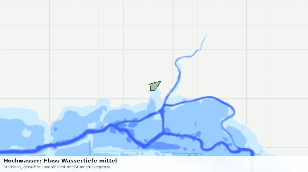 Statische Kartenansicht: Hochwasser: Fluss-Wassertiefe mittel