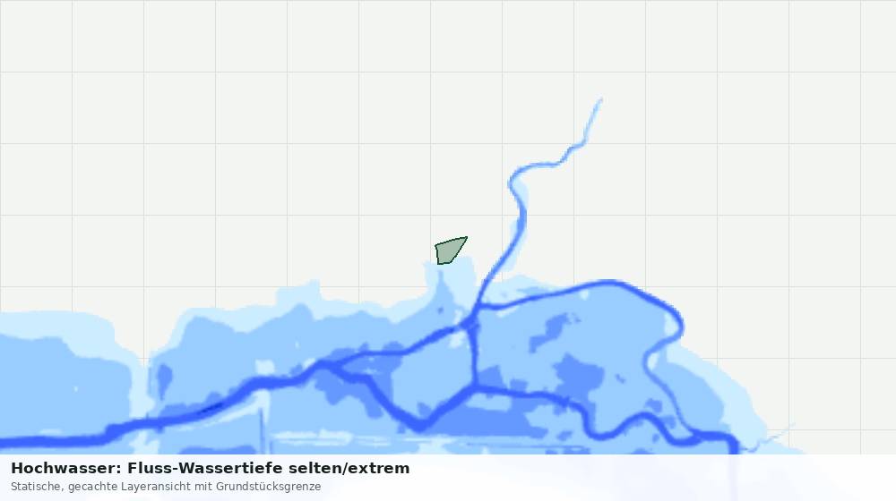 Statische Kartenansicht: Hochwasser: Fluss-Wassertiefe selten/extrem