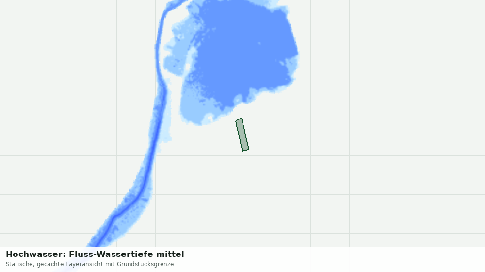 Statische Kartenansicht: Hochwasser: Fluss-Wassertiefe mittel