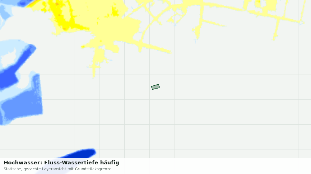 Statische Kartenansicht: Hochwasser: Fluss-Wassertiefe häufig