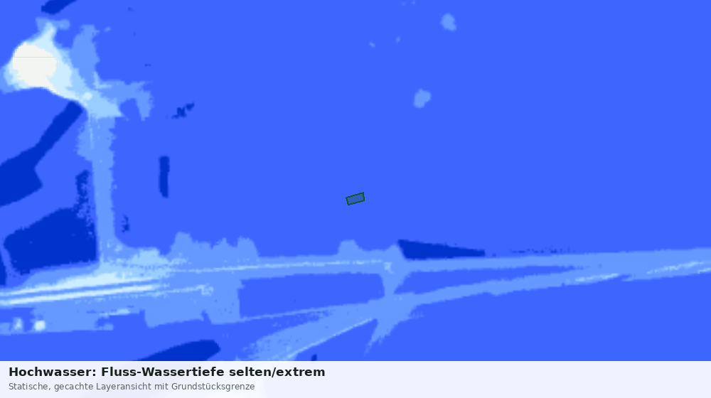 Statische Kartenansicht: Hochwasser: Fluss-Wassertiefe selten/extrem