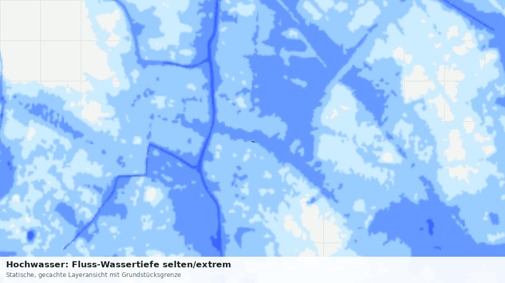 Statische Kartenansicht: Hochwasser: Fluss-Wassertiefe selten/extrem
