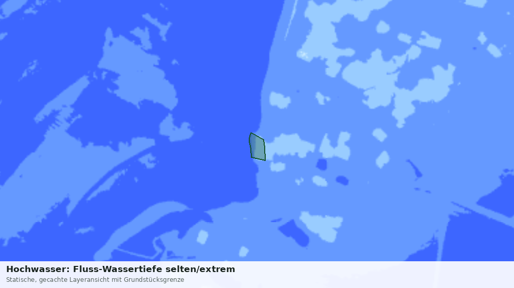 Statische Kartenansicht: Hochwasser: Fluss-Wassertiefe selten/extrem