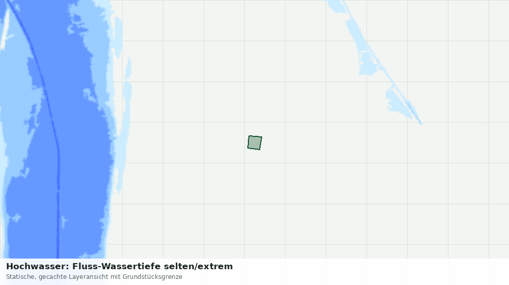 Statische Kartenansicht: Hochwasser: Fluss-Wassertiefe selten/extrem