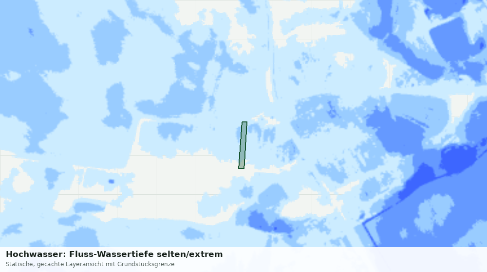 Statische Kartenansicht: Hochwasser: Fluss-Wassertiefe selten/extrem