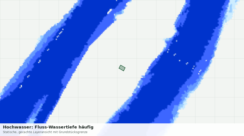 Statische Kartenansicht: Hochwasser: Fluss-Wassertiefe häufig