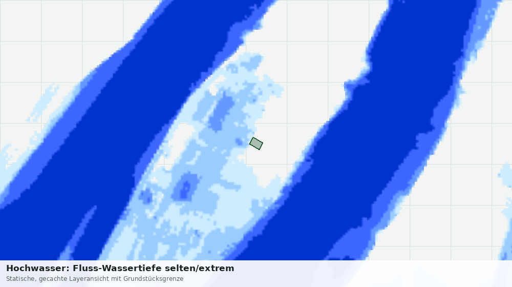 Statische Kartenansicht: Hochwasser: Fluss-Wassertiefe selten/extrem
