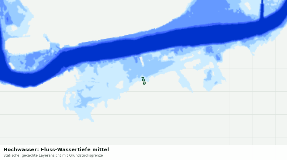 Statische Kartenansicht: Hochwasser: Fluss-Wassertiefe mittel