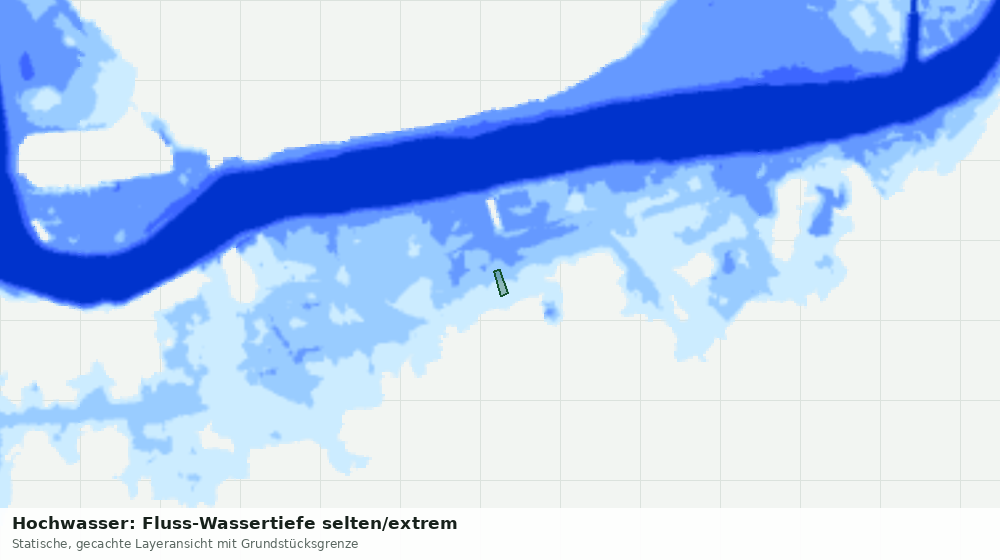 Statische Kartenansicht: Hochwasser: Fluss-Wassertiefe selten/extrem