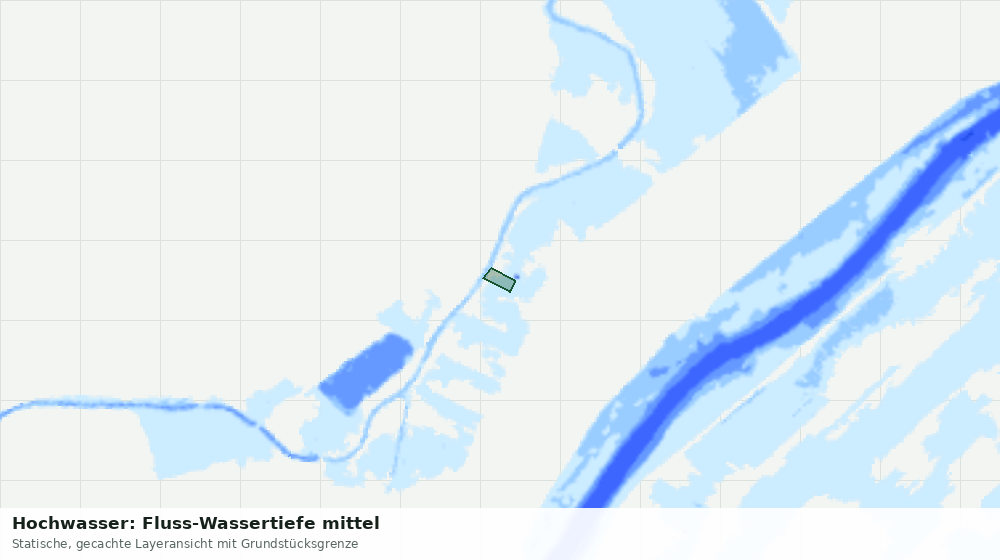 Statische Kartenansicht: Hochwasser: Fluss-Wassertiefe mittel