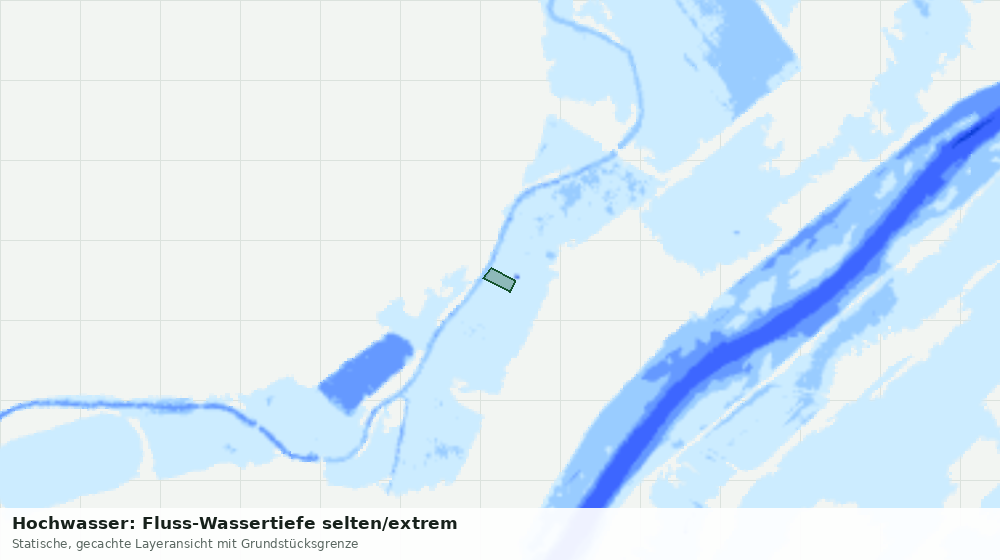 Statische Kartenansicht: Hochwasser: Fluss-Wassertiefe selten/extrem
