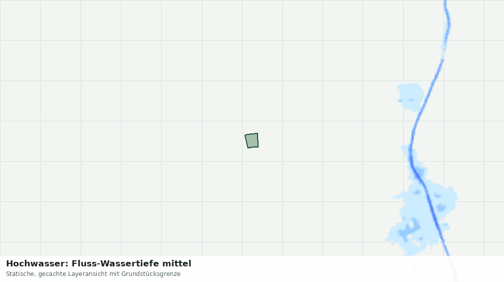 Statische Kartenansicht: Hochwasser: Fluss-Wassertiefe mittel
