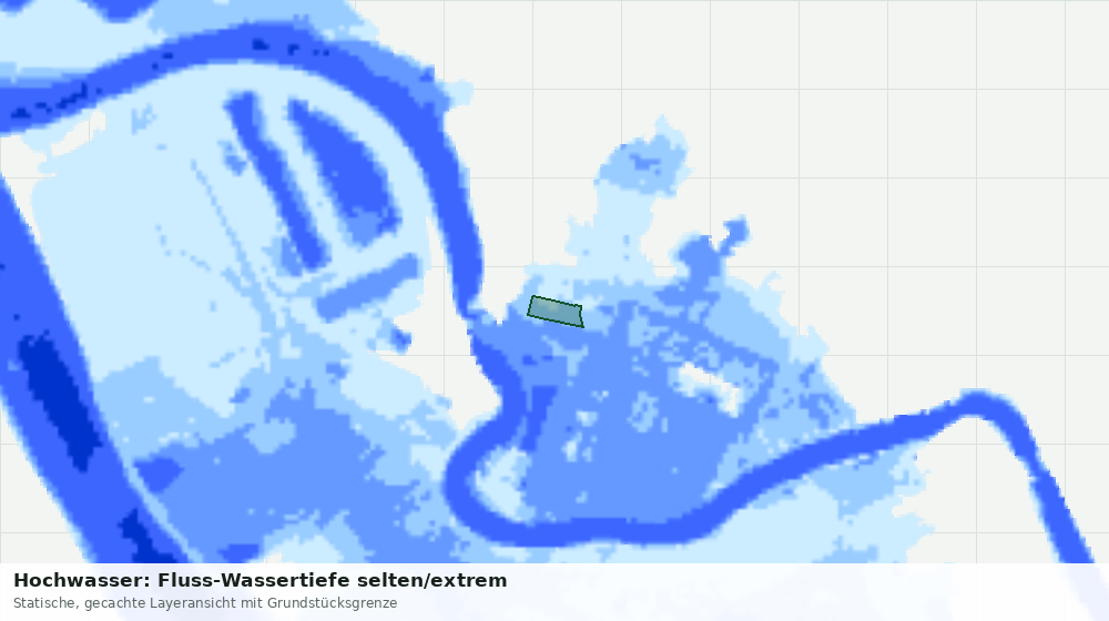 Statische Kartenansicht: Hochwasser: Fluss-Wassertiefe selten/extrem