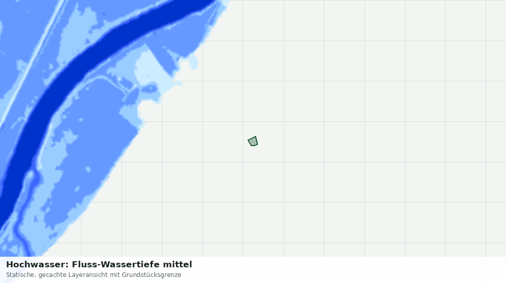 Statische Kartenansicht: Hochwasser: Fluss-Wassertiefe mittel