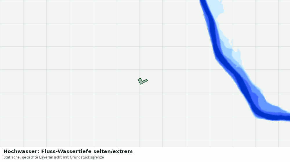 Statische Kartenansicht: Hochwasser: Fluss-Wassertiefe selten/extrem