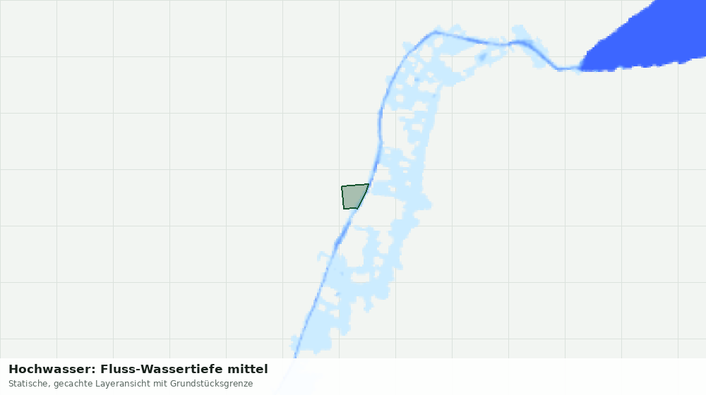 Statische Kartenansicht: Hochwasser: Fluss-Wassertiefe mittel