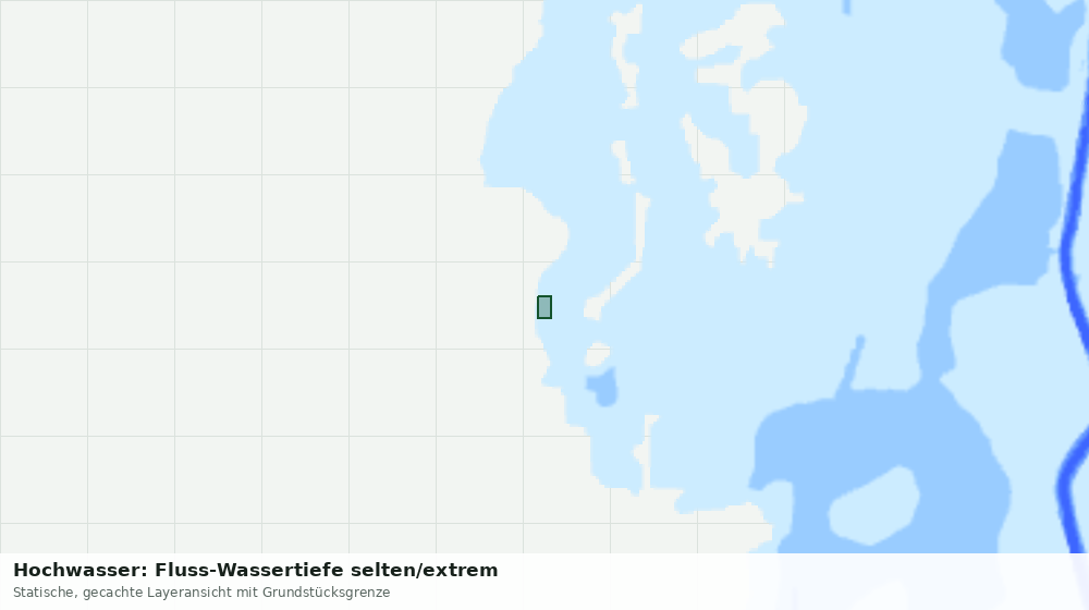 Statische Kartenansicht: Hochwasser: Fluss-Wassertiefe selten/extrem