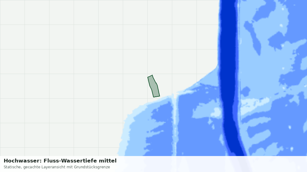 Statische Kartenansicht: Hochwasser: Fluss-Wassertiefe mittel